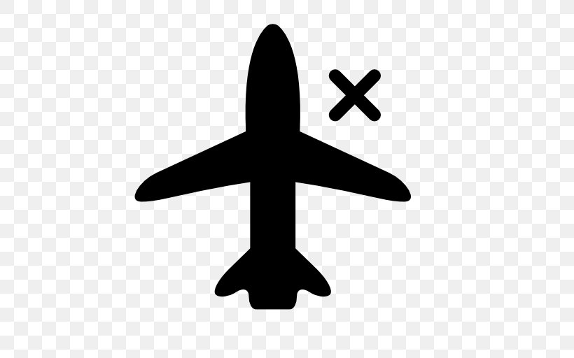 Airplane Symbol Clip Art, PNG, 512x512px, Airplane, Aircraft, Black And White, Logo, Paper Plane Download Free