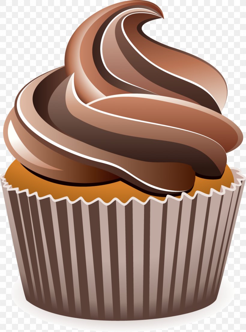 Cupcake Chocolate Cake Icing Clip Art, PNG, 977x1319px, Cupcake, Birthday Cake, Buttercream, Cake, Chocolate Download Free