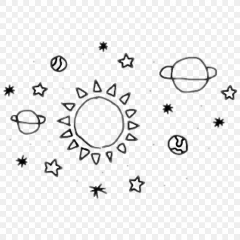 Sticker Star Decal Image PicsArt Photo Studio, PNG, 1024x1024px, Sticker, Area, Black And White, Body Jewelry, Decal Download Free