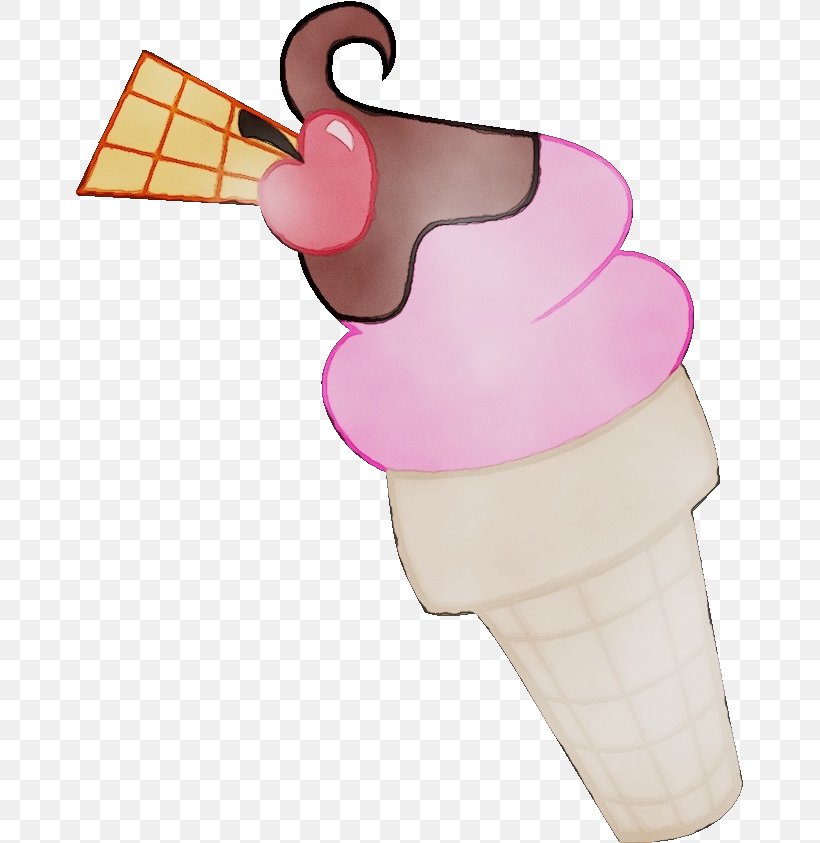 Ice Cream Cone Background, PNG, 668x843px, Watercolor, Chocolate Ice Cream, Cone, Cream, Dairy Download Free