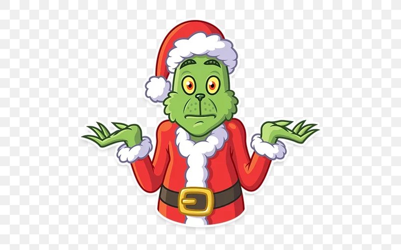 Telegram Grinch Sticker Christmas Tree Clip Art, PNG, 512x512px, 2000, Telegram, Cartoon, Christmas, Christmas Decoration Download Free