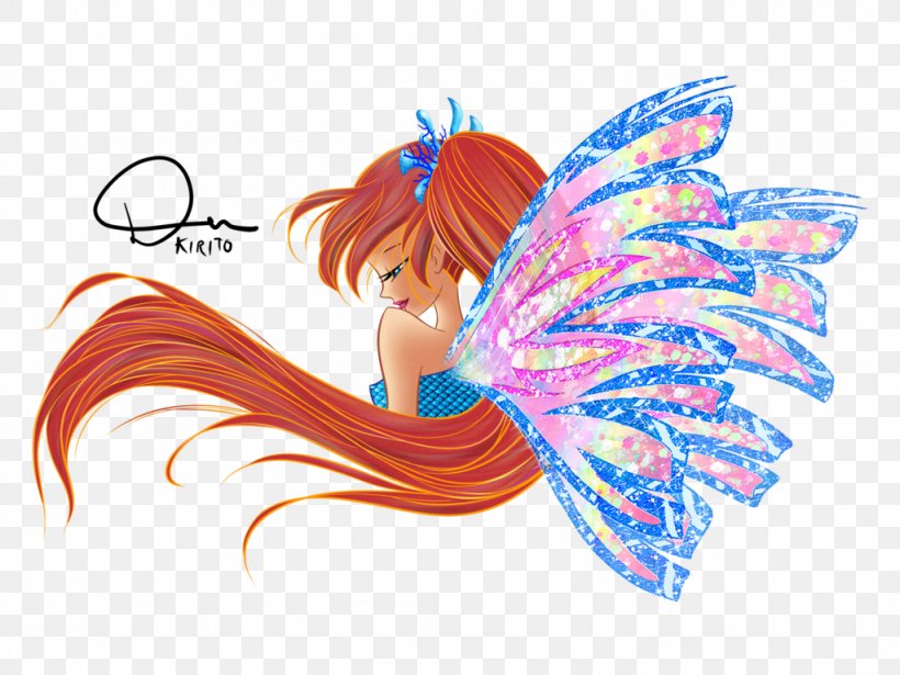 Bloom Musa Sirenix Tecna Drawing, PNG, 1024x768px, Bloom, Deviantart, Drawing, Fairy, Feather Download Free