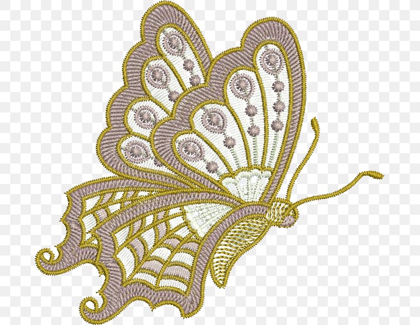 Butterfly Machine Embroidery Embroider Now, PNG, 683x636px, Butterfly, Butterflies And Moths, Cutwork, Embroider Now, Embroidery Download Free