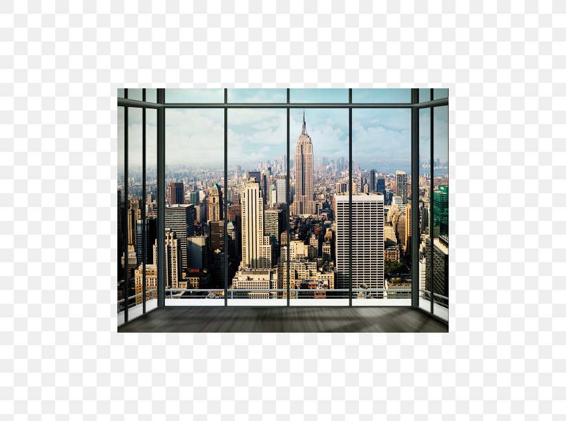New York City Wall Decal Skyline Mural Wallpaper, PNG, 610x610px, New York City, Building, City, Cityscape, Fototapet Download Free