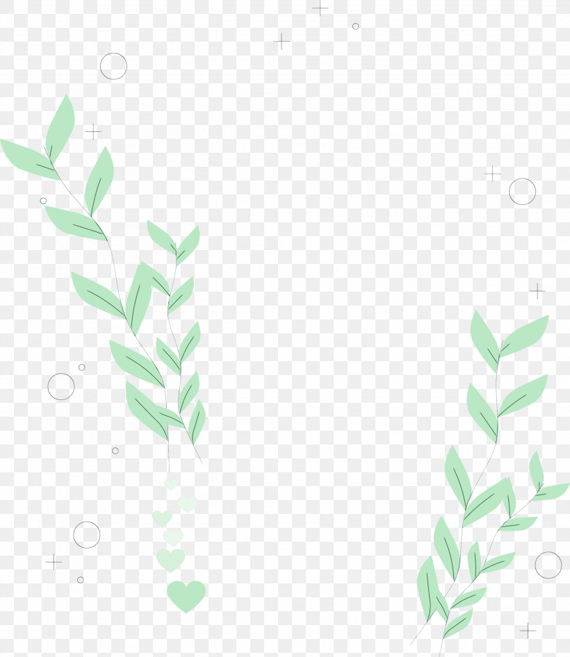 Twig Plant Stem Leaf Green Pattern, PNG, 2598x3000px, Watercolor, Biology, Green, Leaf, Line Download Free