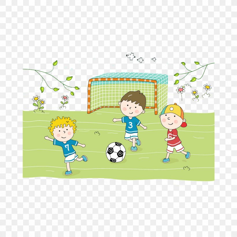 Child Football Cartoon Sport, PNG, 1000x1000px, Child, Animation, Area, Art, Ball Download Free