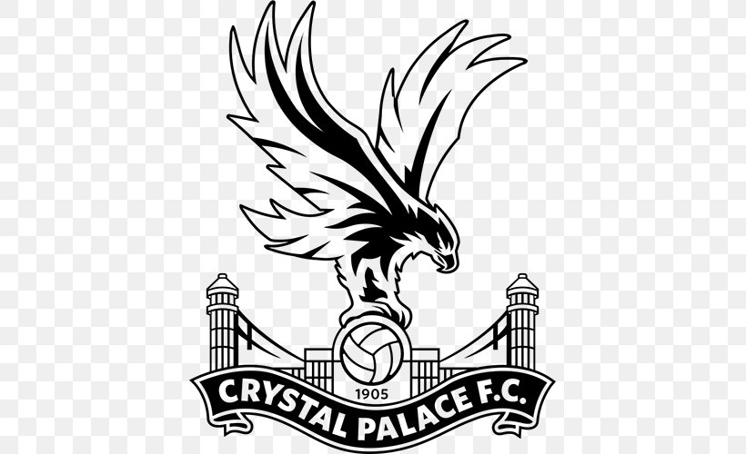 Crystal Palace F.C. Premier League Logo Burnley F.C., PNG, 500x500px, Crystal Palace Fc, Artwork, Beak, Bird, Black And White Download Free