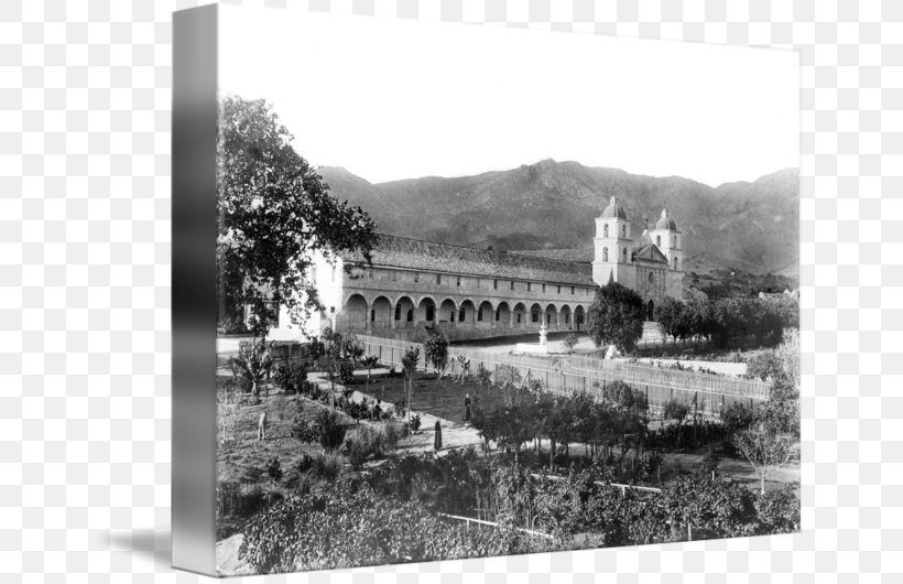 Mission Santa Barbara White Viaduct, PNG, 650x530px, Mission Santa Barbara, Almshouse, Black And White, Castle, History Download Free