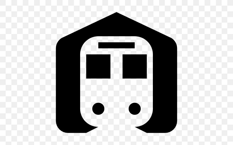 Train Station Rail Transport Font, PNG, 512x512px, Train, Area, Black And White, Rail Transport, Symbol Download Free
