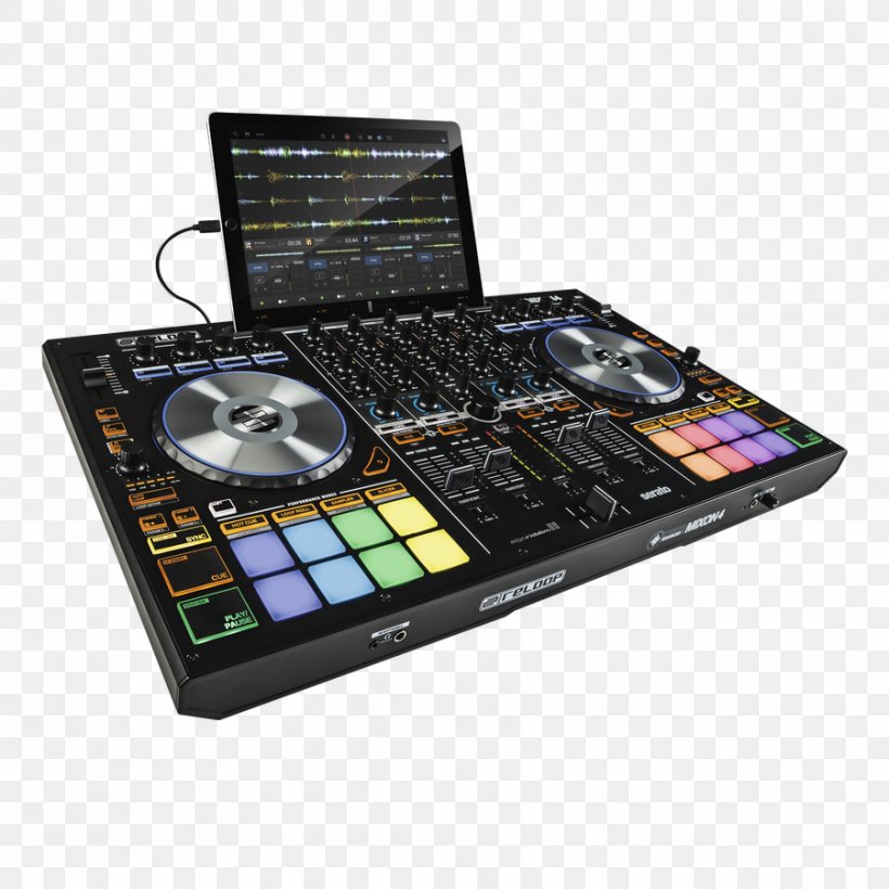 Djay Reloop Mixon-4 DJ Controller Disc Jockey Computer Software, PNG, 900x900px, Watercolor, Cartoon, Flower, Frame, Heart Download Free