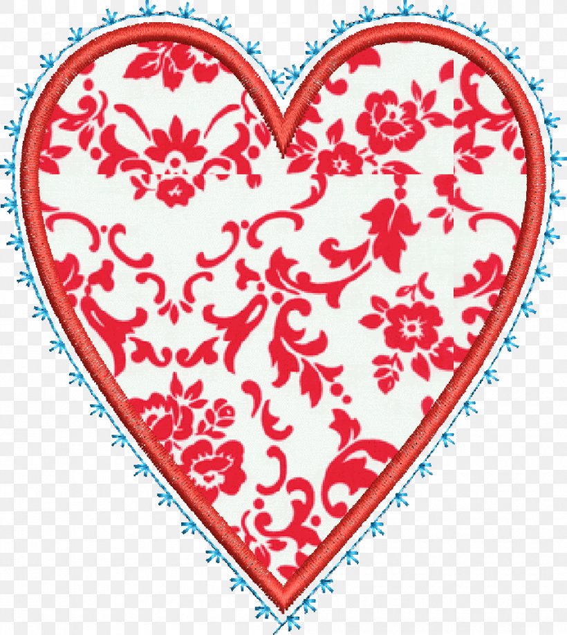 Heart Valentine's Day Embroidery Clip Art, PNG, 945x1060px, Watercolor, Cartoon, Flower, Frame, Heart Download Free