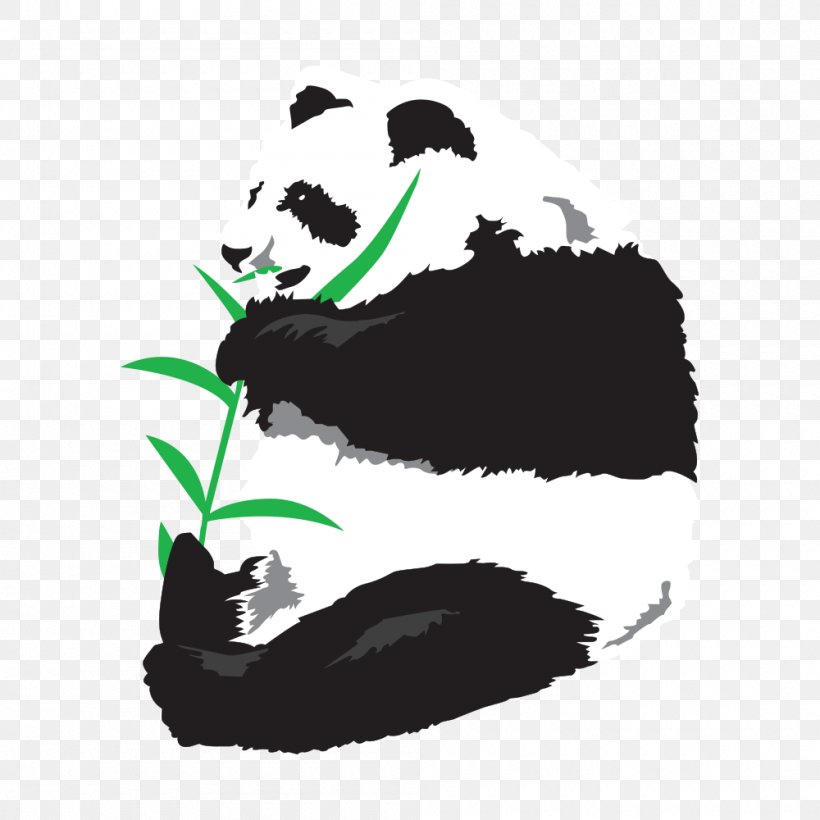 Sichuan Giant Panda Sanctuaries Bamboo Red Panda, PNG, 1000x1000px, Giant Panda, Animation, Bamboo, Black, Black And White Download Free