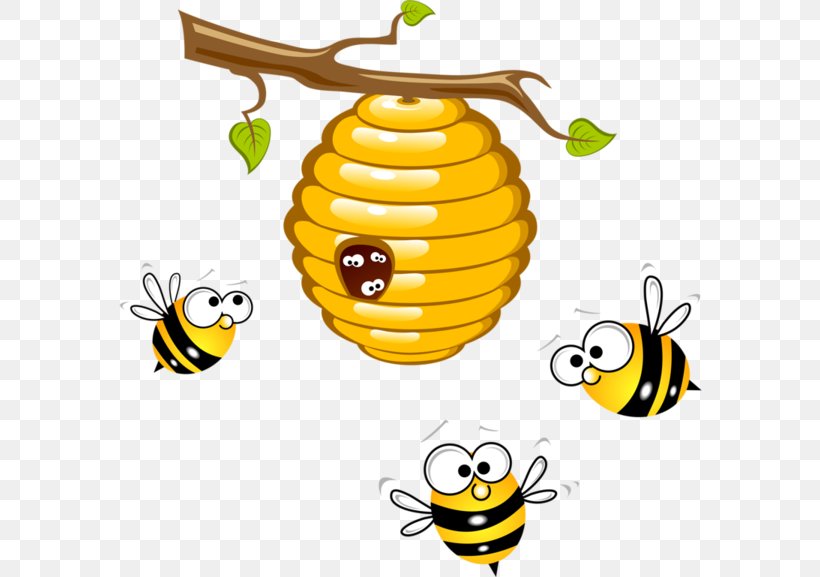 Beehive Honey Bee Clip Art, PNG, 600x577px, Bee, Beehive, Bumblebee, Food, Fruit Download Free