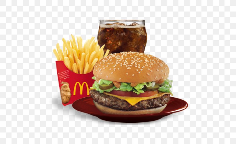 Hamburger Cheeseburger McDonald's Big Mac French Fries, PNG, 500x500px, Hamburger, American Food, Big Mac, Breakfast Sandwich, Buffalo Burger Download Free
