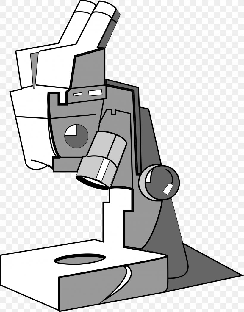 Microscope Drawing Clip Art, PNG, 1842x2357px, Microscope, Area, Artwork, Black And White, Cell Download Free