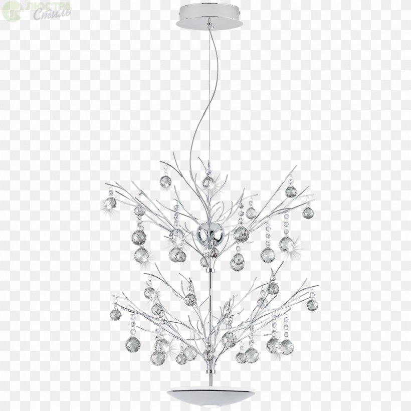 Light Fixture Eglo Sorges 39042 Chandelier, PNG, 1024x1024px, Light, Black And White, Branch, Ceiling Fixture, Chandelier Download Free