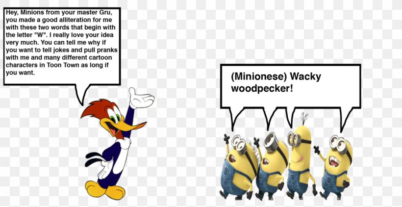 Woody Woodpecker Chilly Willy Minions Humour, PNG, 1024x528px, Woody Woodpecker, Area, Art, Beak, Bird Download Free