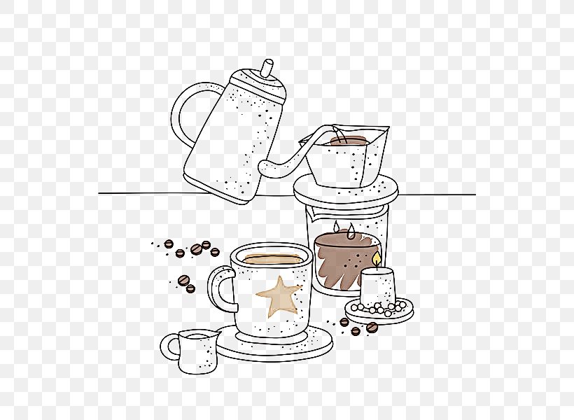 Coffee Cup Cafe Kettle Illustration, PNG, 600x600px, Coffee, Area, Cafe, Coffee Cup, Coffeemaker Download Free