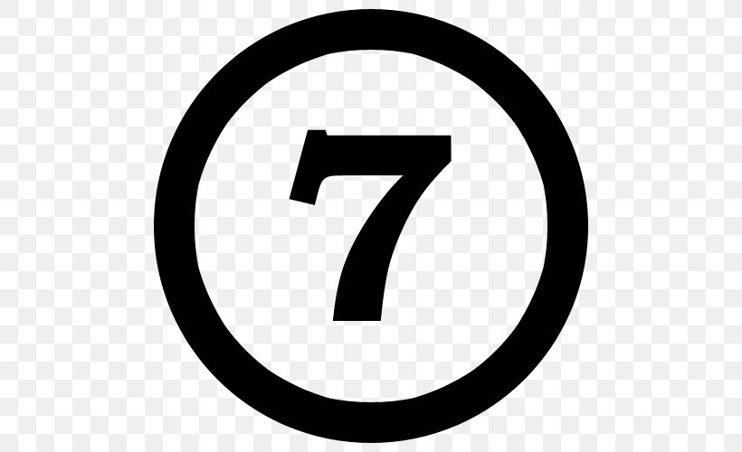The Magical Number Seven, Plus Or Minus Two Numerology Clip Art, PNG, 500x500px, Number, Area, Black And White, Brand, Gift Download Free