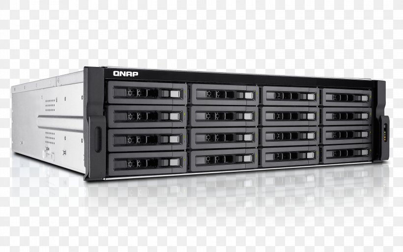 QNAP TVS-EC1680U-SAS-RP 16-Bay Diskless NAS Server, PNG, 3000x1875px, 19inch Rack, Qnap Rexp1220urp, Audio Receiver, Data Storage, Data Storage Device Download Free