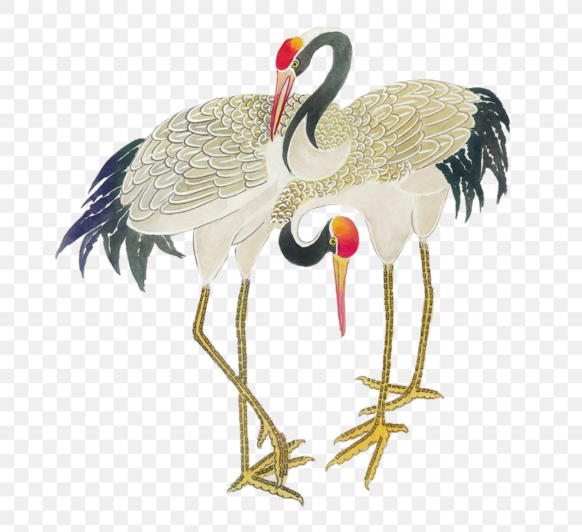 Red-crowned Crane Bird Heron Great Egret, PNG, 750x750px, Crane, Animal, Beak, Bird, Chicken Download Free