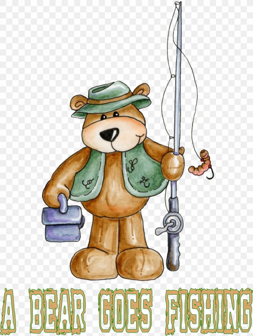 Bears Fishing Clip Art, PNG, 1082x1439px, Watercolor, Cartoon, Flower, Frame, Heart Download Free