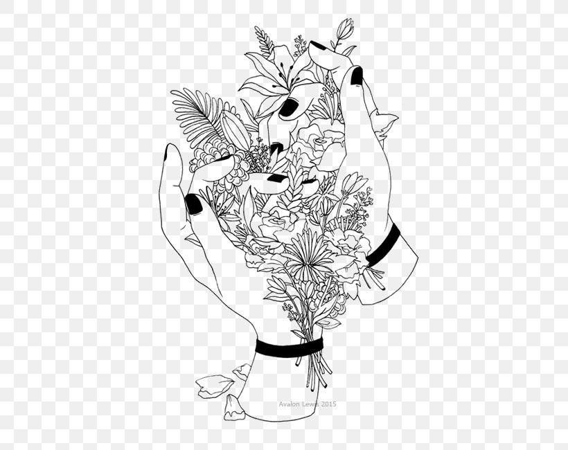 Flower Art Watercolor, PNG, 650x650px, Drawing, Blackandwhite, Bouquet, Canvas, Coloring Book Download Free