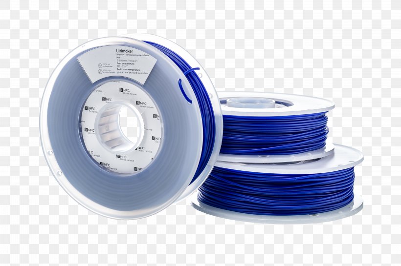 Ultimaker Thermoplastic Polyurethane 3D Printing Filament Near-field Communication, PNG, 4256x2832px, 3d Printing, 3d Printing Filament, Ultimaker, Acrylonitrile Butadiene Styrene, Blue Download Free