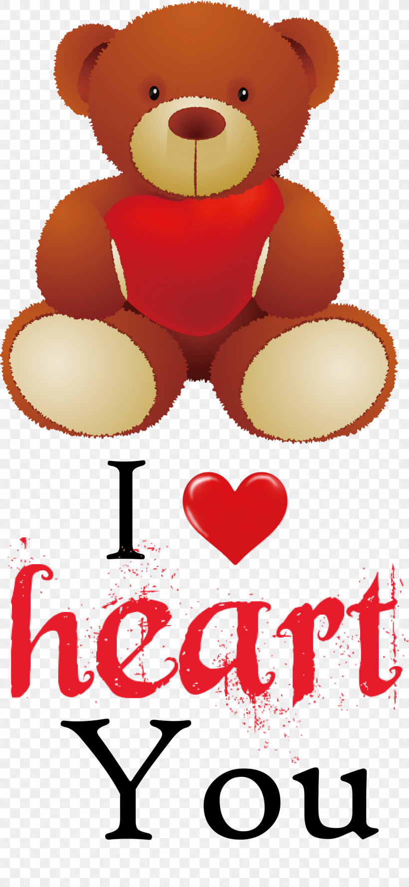 I Heart You Valentines Day Love, PNG, 1881x4080px, I Heart You, Bears, Biology, Cartoon, Love Download Free