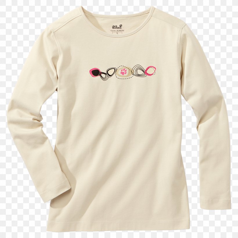 Long-sleeved T-shirt Long-sleeved T-shirt Jack Wolfskin, PNG, 1024x1024px, Sleeve, Active Shirt, Beige, Clothing, Jack Wolfskin Download Free