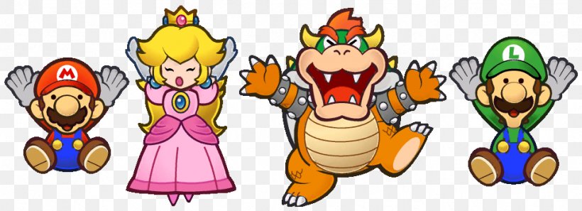 Super Paper Mario Princess Peach Luigi, PNG, 971x352px, Mario, Art, Bowser, Cartoon, Fiction Download Free