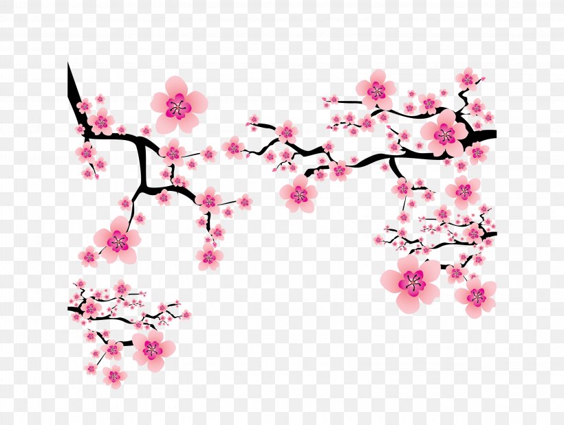 Cherry Blossom Plum Blossom Clip Art, PNG, 3261x2463px, Plum Blossom, Blossom, Branch, Cherry, Cherry Blossom Download Free