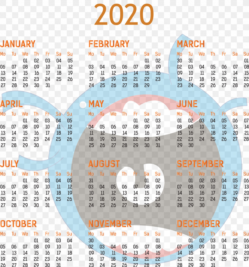 2020 Yearly Calendar Printable 2020 Yearly Calendar Template Full Year Calendar 2020, PNG, 2791x3000px, 2020 Yearly Calendar, Biogas, Calendar System, Full Year Calendar 2020, Line Download Free