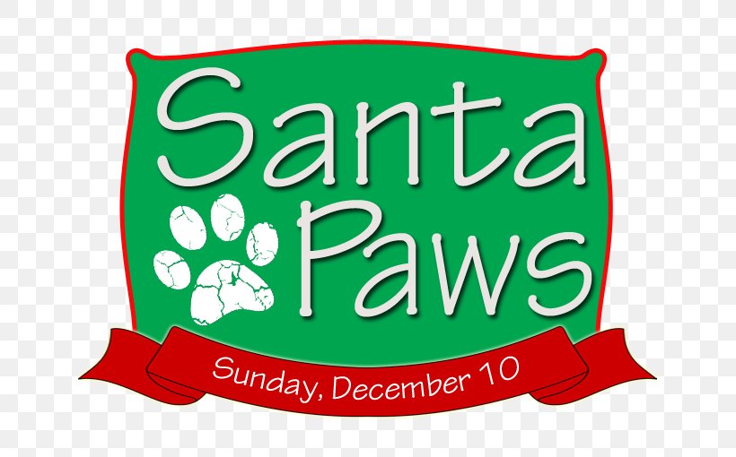 Santa Paws Logo Brand Illustration Clip Art, PNG, 682x510px, Logo, Area, Banner, Brand, Grass Download Free