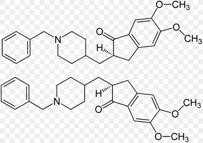 Donepezil Alzheimer's Disease Acetylcholinesterase Inhibitor Pharmaceutical Drug, PNG, 1200x848px, Donepezil, Acetylcholinesterase, Acetylcholinesterase Inhibitor, Area, Black And White Download Free
