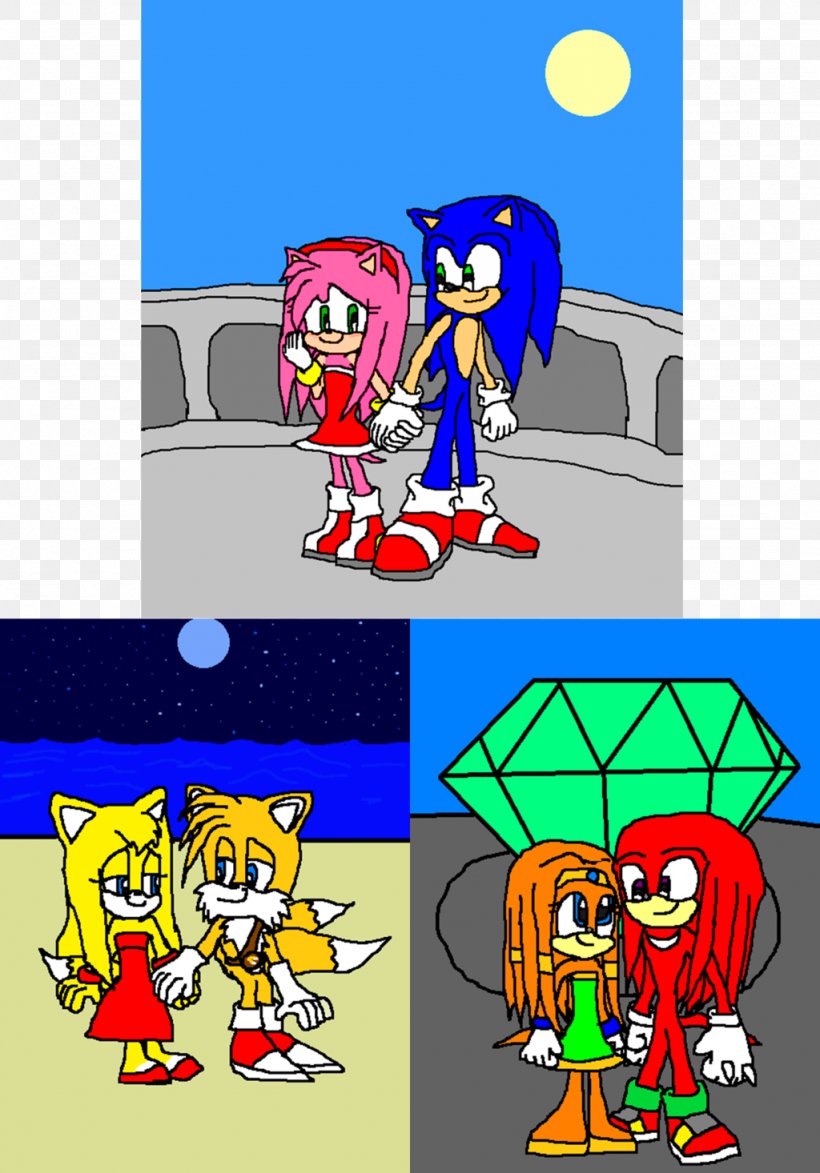 Sonic & Knuckles Amy Rose Tails Sonic The Hedgehog Knuckles The Echidna, PNG, 1024x1466px, Sonic Knuckles, Amy Rose, Area, Art, Cartoon Download Free