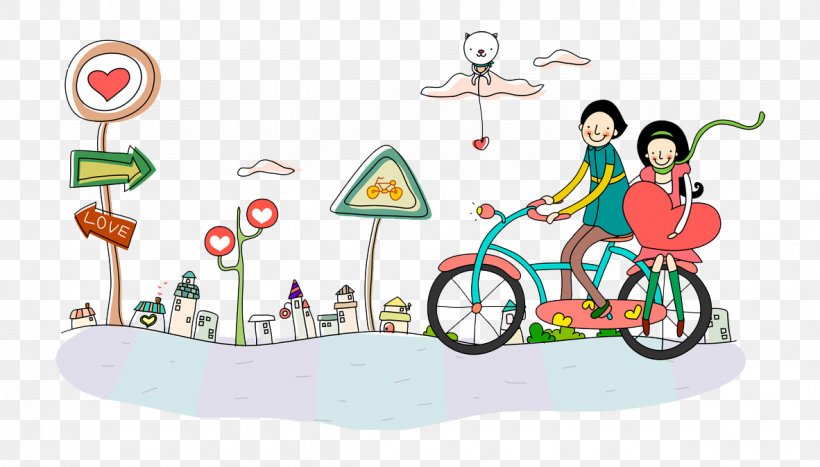 Cycling Bicycle Significant Other Romance Cartoon, PNG, 1182x674px, Cycling, Art, Bicycle, Bicycle Touring, Cartoon Download Free
