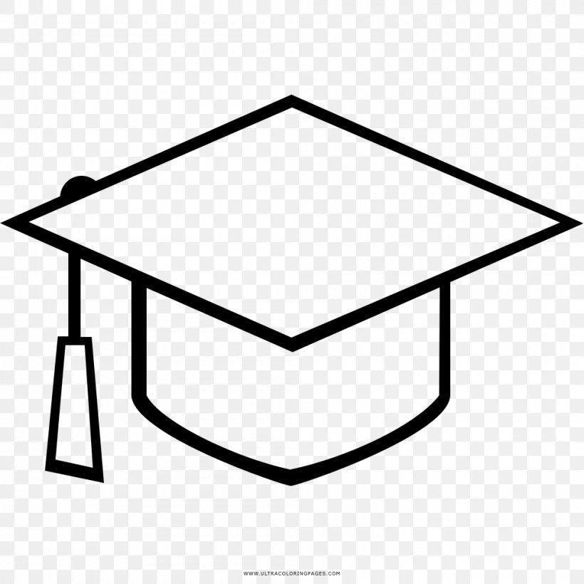 Square Academic Cap Graduation Ceremony Hat Clip Art, PNG, 1000x1000px, Square Academic Cap, Academic Degree, Area, Artwork, Black And White Download Free