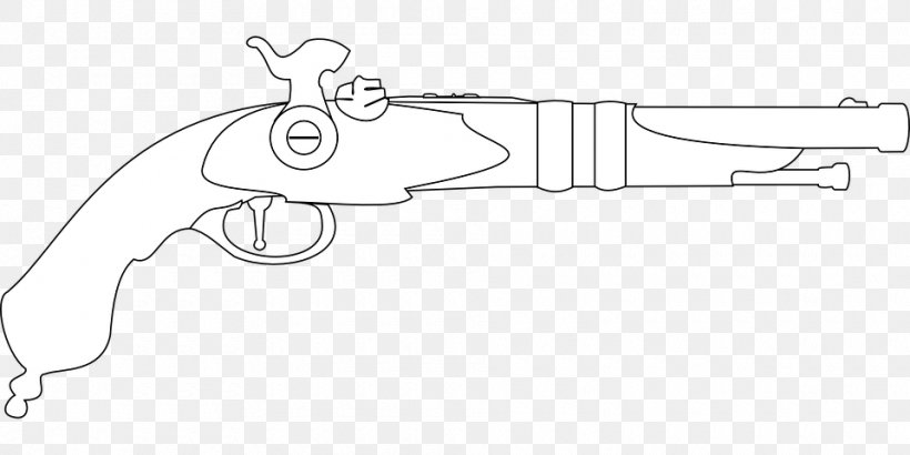 Firearm Clip Art Pistol Revolver Vector Graphics, PNG, 960x480px, Watercolor, Cartoon, Flower, Frame, Heart Download Free