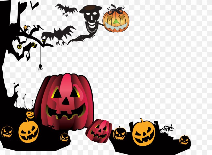 Funny Halloween Pumpkins, PNG, 2444x1786px, Halloween, Calabaza, Concepteur, Cucurbita, Illustration Download Free