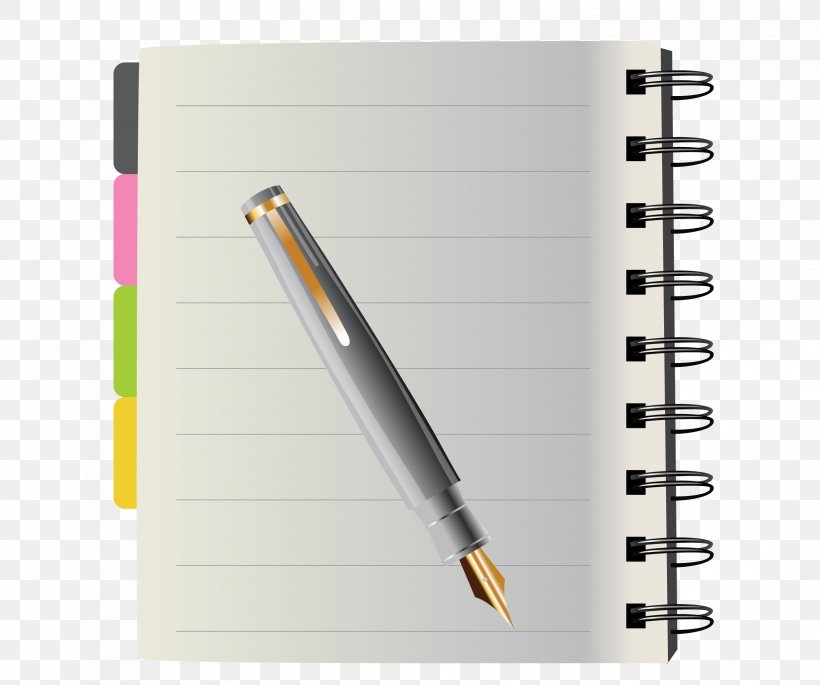 Notebook Pen Stationery Clip Art, PNG, 2492x2083px, Notebook, Clipboard, Fountain Pen, Office Supplies, Pen Download Free