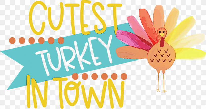 Font Logo Yellow Flower Meter, PNG, 3000x1596px, Thanksgiving Turkey, Flower, Logo, Meter, Paint Download Free