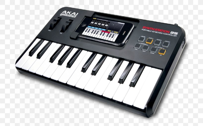 Computer Keyboard MIDI Keyboard Musical Keyboard MIDI Controllers Electronic Keyboard, PNG, 1200x750px, Computer Keyboard, Akai, Computer Hardware, Controller, Digital Piano Download Free