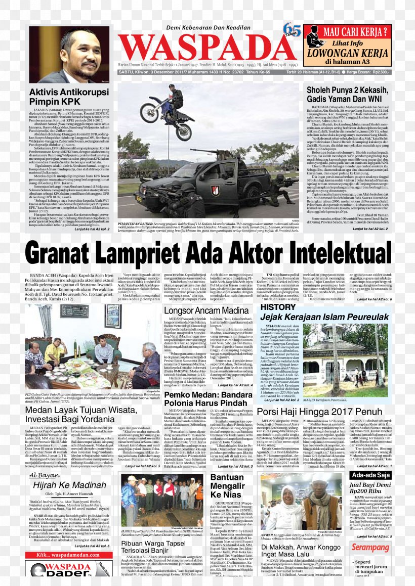 Car Newspaper Advertising Waspada, PNG, 1654x2339px, Car, Advertising, Media, Newspaper, Vehicle Download Free