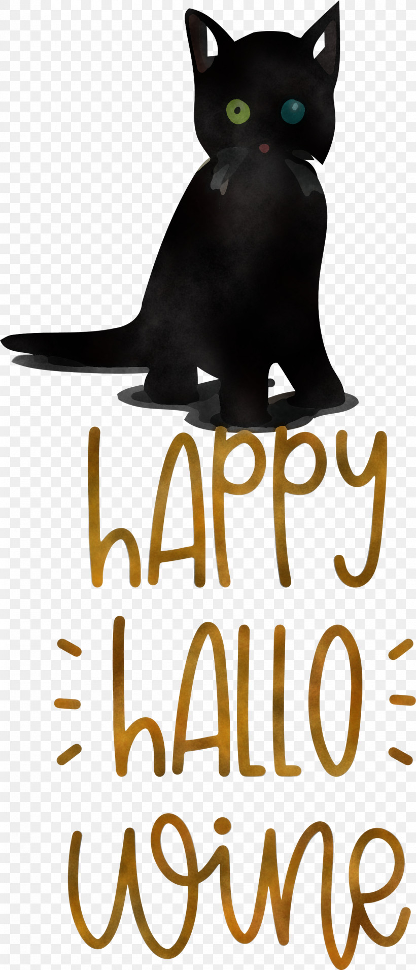 Happy Halloween, PNG, 1287x3000px, Happy Halloween, Black, Black Cat, Black M, Cat Download Free