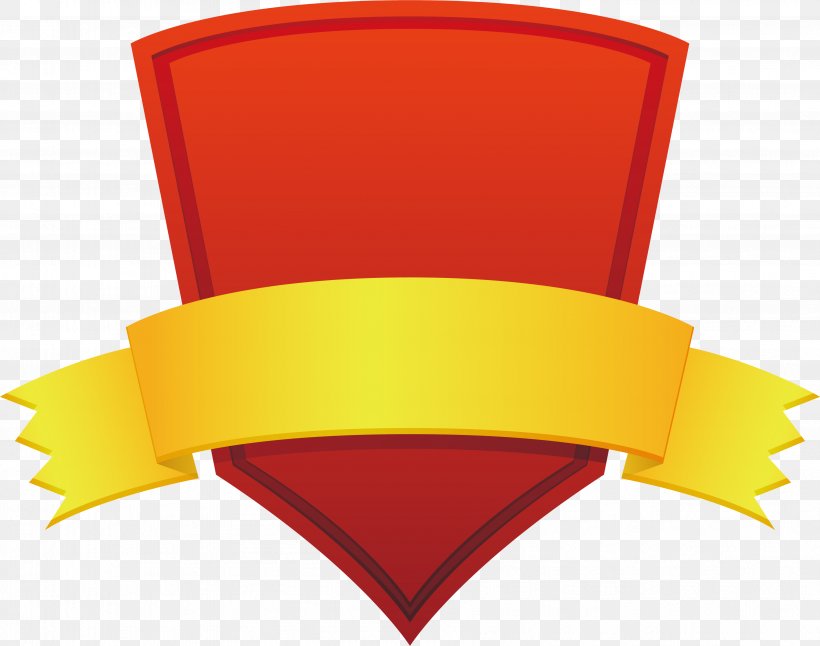Red Shield, PNG, 3573x2819px, Red, Color, Orange, Ribbon, Shield Download Free