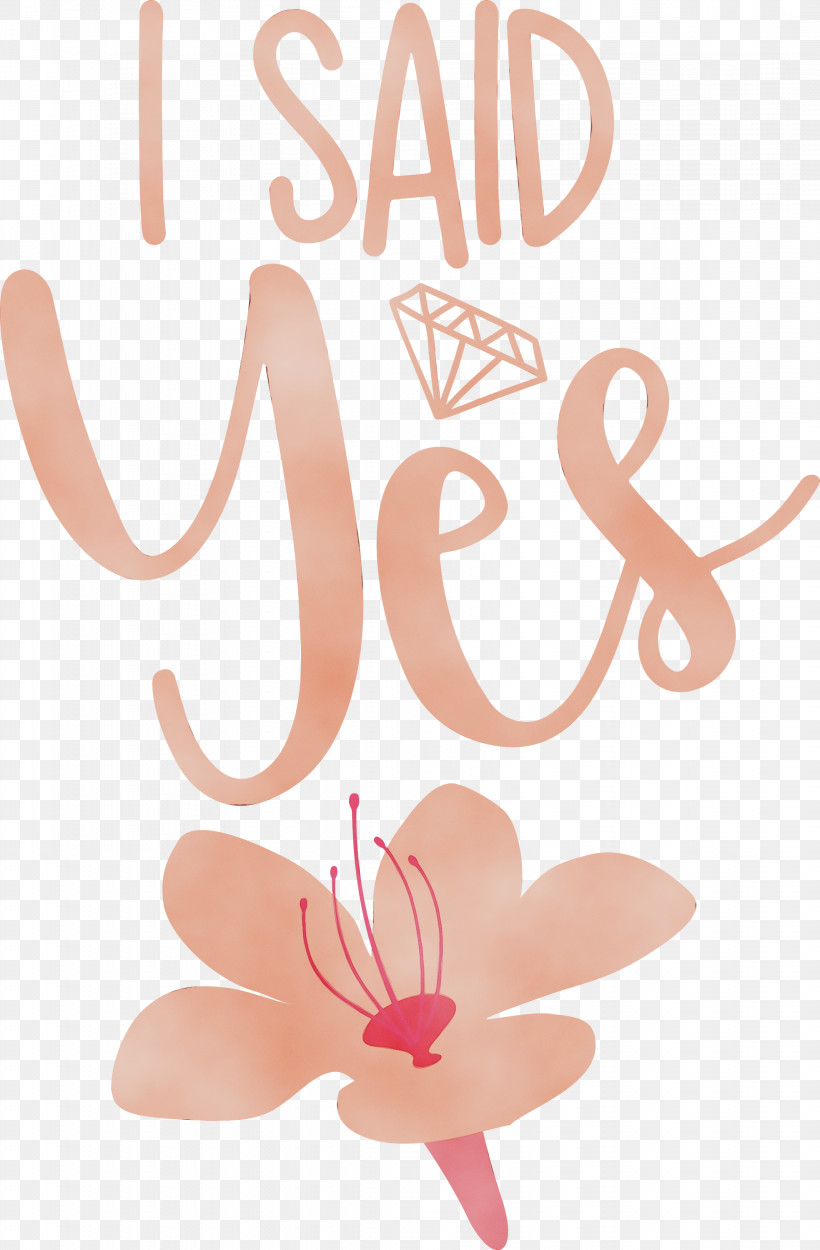 Cartoon Flower Petal Line Skin, PNG, 1967x3000px, I Said Yes, Cartoon, Flower, Geometry, Line Download Free