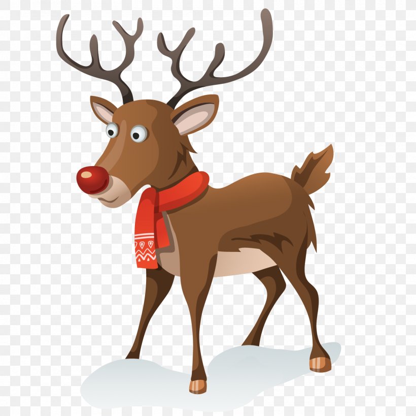 Rudolph Reindeer Santa Claus Christmas Day Vector Graphics, PNG, 1600x1600px, Rudolph, Antler, Christmas And Holiday Season, Christmas Day, Christmas Decoration Download Free