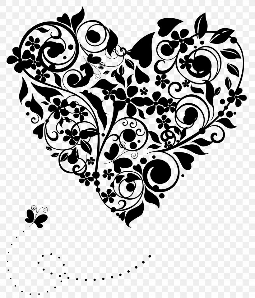 Heart Illustration Stock Photography Drawing Love, PNG, 2673x3130px, Heart, Blackandwhite, Drawing, Floral Design, Gift Download Free