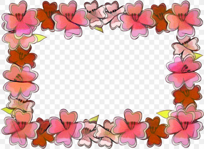 Pink Flower Cartoon, PNG, 1598x1171px, Floral Design, Cut Flowers, Flower, Heart, Lei Download Free